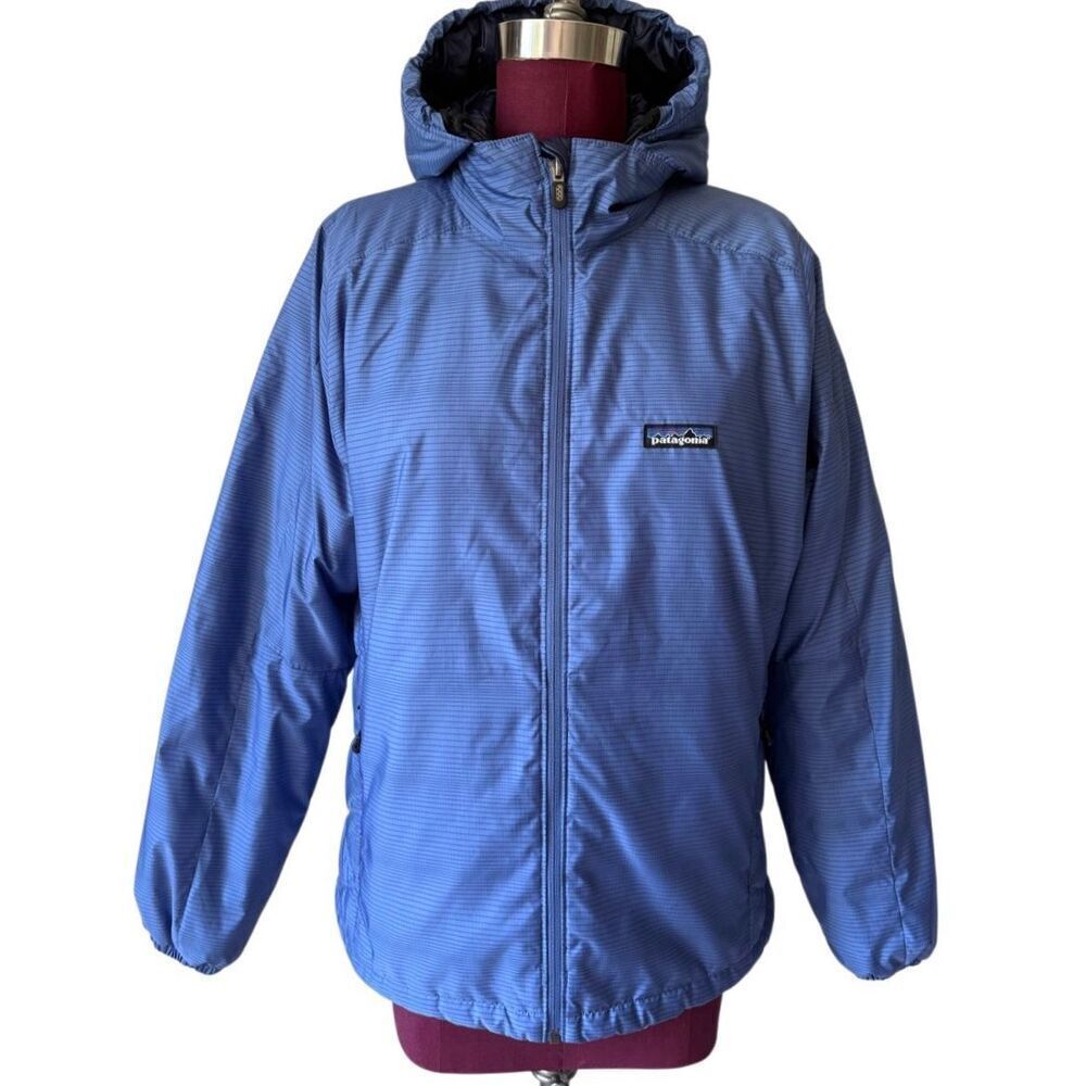 Patagonia Vintage Women’s Micro Puffs Jacket‎ size M Blue Full Zip Hooded